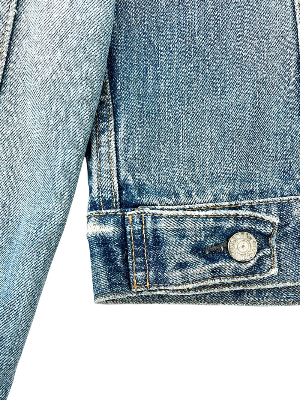 RRL Ralph Lauren Double RL Light Wash Distressed Denim Jacket sz M - Picture 5 of 10